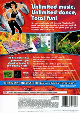 Dance Factory box cover back
